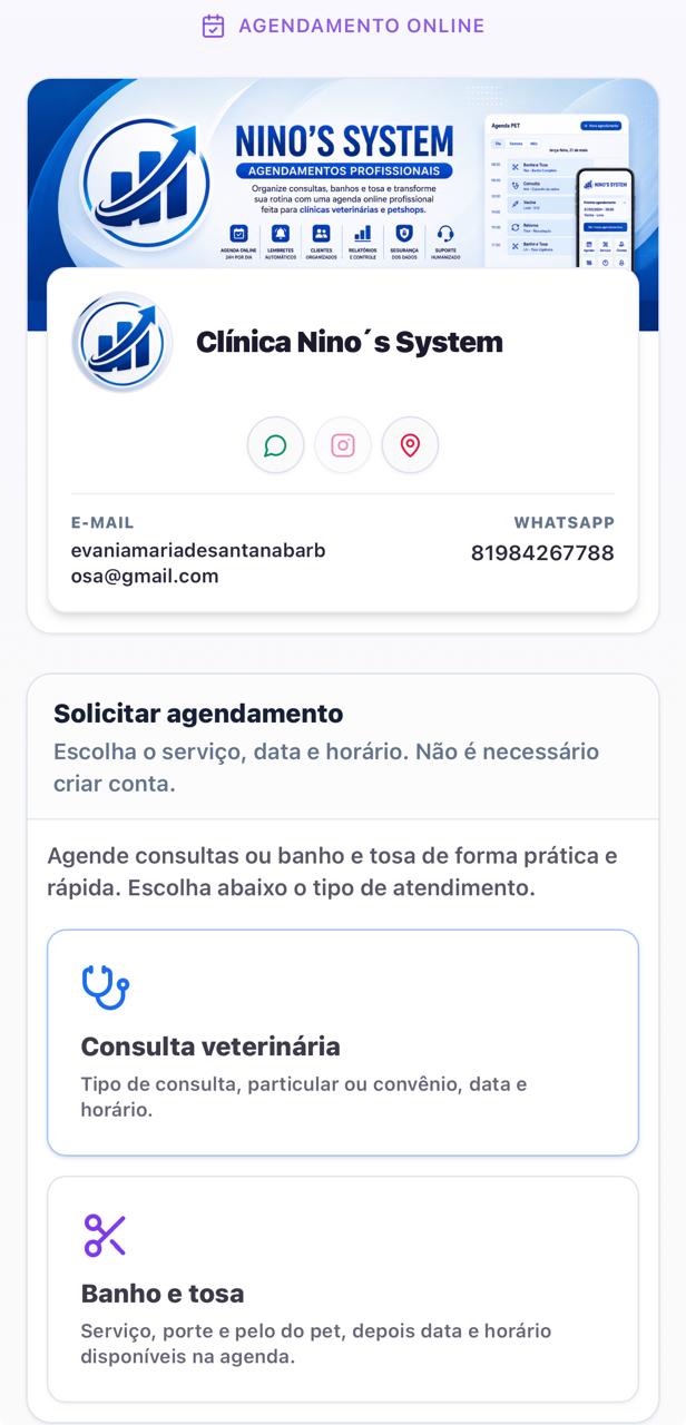 Tela real de solicitação de agendamento do Agenda PET no celular
